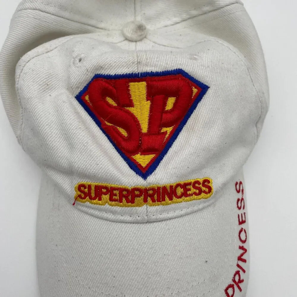 Elite Sportswear Baseball Hat Girls Youth One Size White Super Princess Cap Logo
